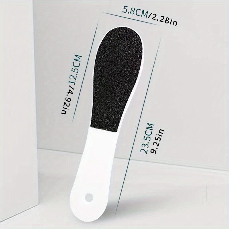 Dual-Grit Double-Sided Foot Files, Coarse & Fine Pedicure Foot Scraper, Callus Remover, Heel Scrubber, Exfoliating Foot Rasp with Plastic Handle