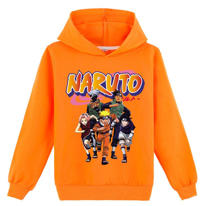 Толстовка с капюшоном из японского аниме «Наруто», повседневные хлопковые толстовки с капюшоном для мальчиков и девочек, крутая толстовка с капюшоном с героями мультфильмов, топы, детский пуловер, спортивная одежда, топы