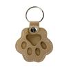 Pet Memorial Keychain Faux Leather Cat Claw Design Pet Hair Storage Pouch Pet Fur Keepsake Keyring for Pet Lovers