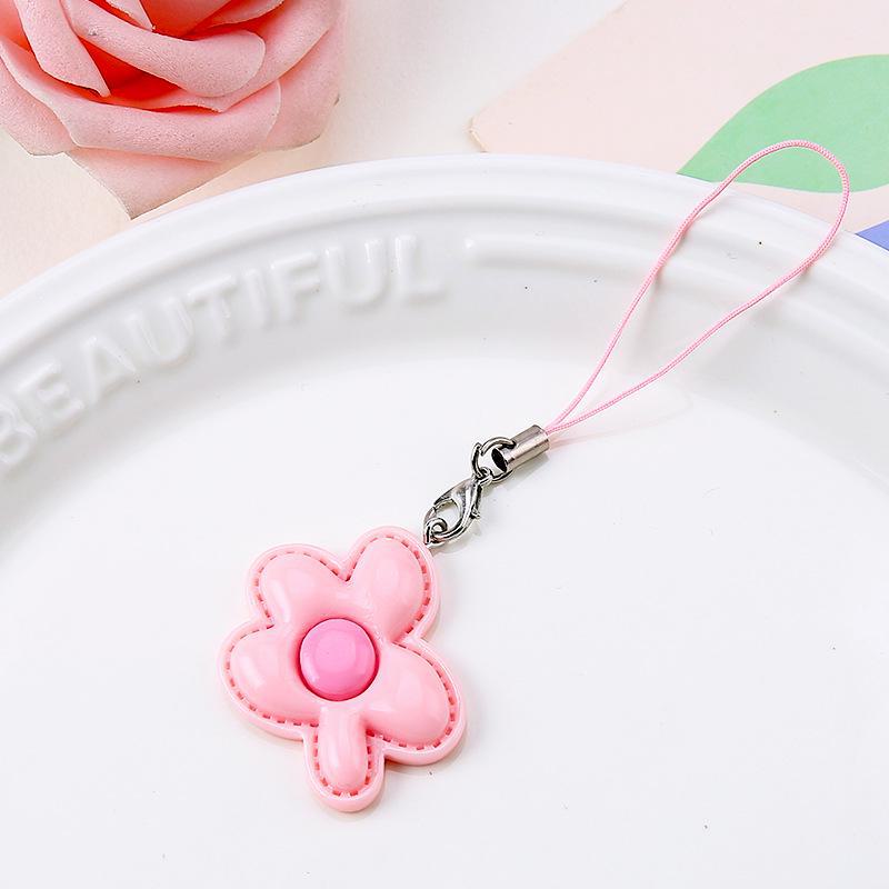 Five-Petal Flower Candy Color Keychain Pendant - DIY Handmade Jewelry Gift for Girlfriends