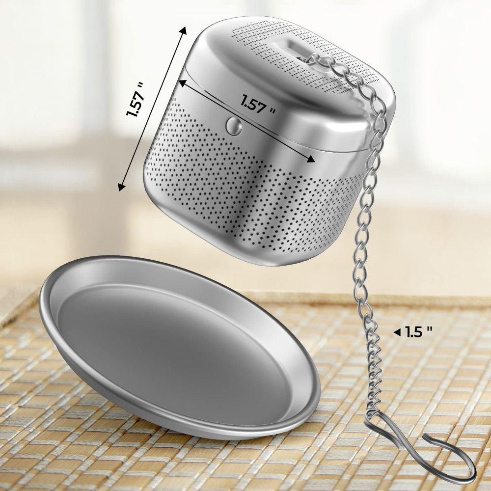 Extended Chain Hook Stainless Steel Tea Infuser Ball Extra Fine Mesh Ball Shape Loose Tea Steeper Brew Tea Mesh Filter Strainer