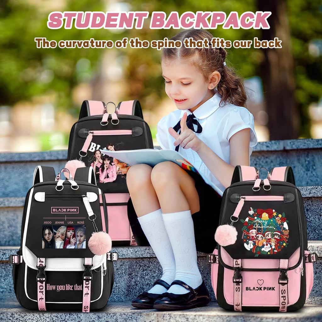 Students Schoolbag Large Capacity Shoulders Backpack Outdoor Travel Bag Korean Version Of The Fashion Leisure Bag Women's Bag