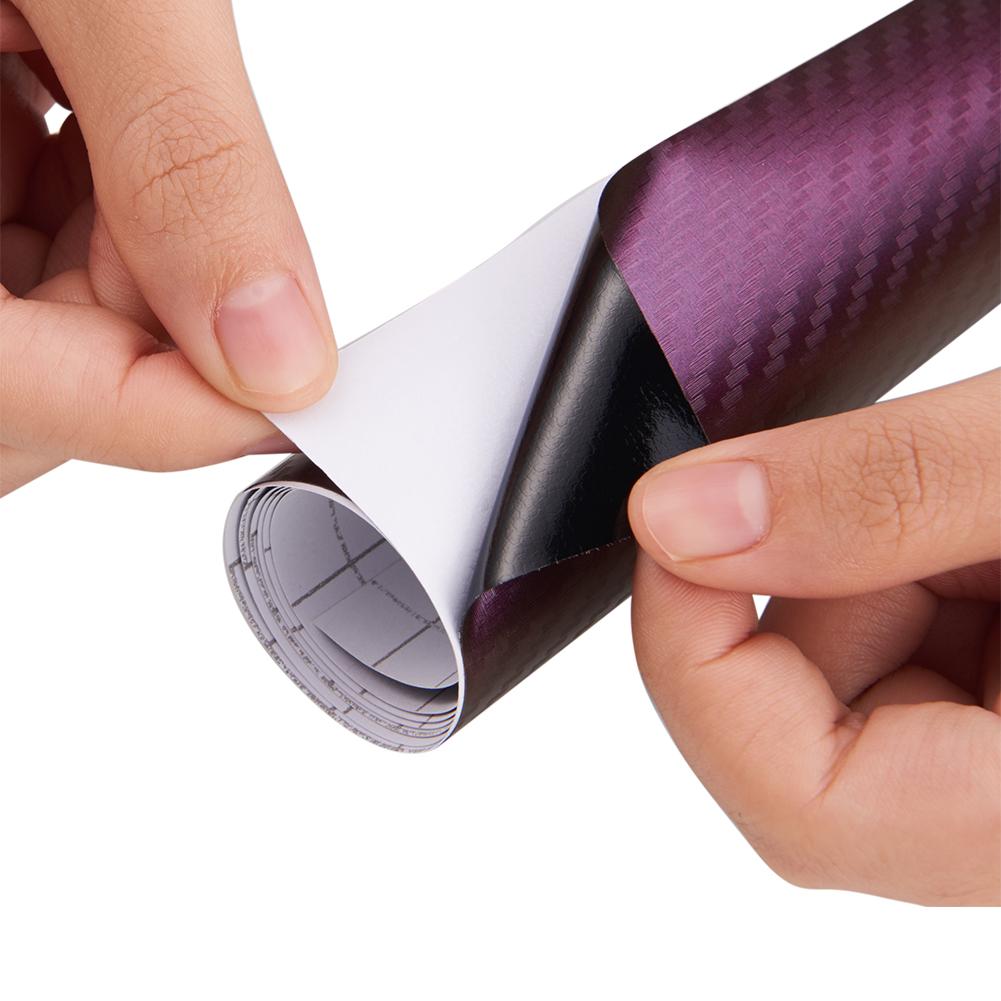 2Мx152см 3D Карбоновое волокно Фиолетовый Хамелеон Виниловая оберточная пленка Капот автомобиля Крыша Оклейка Наклейки Листы Свободный от воздуха