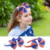 American Flag Headband Independence Day 4th of July Red White Blue Bowknot Decor Girl Hair Hoop Hair Accessories