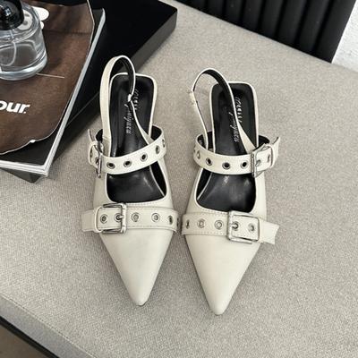 Женские босоножки на высоком каблуке, летние новые модные женские однотонные вечерние дизайнерские нескользящие босоножки Baotou Luxury на высоком каблуке