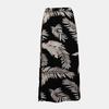 Women's High-waisted Long Skirt with Leaf Print