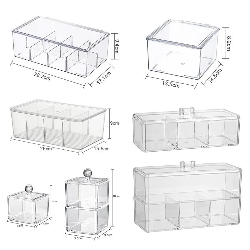Прозрачный ящик для хранения чайных пакетиков, акриловый разделитель, сортировка кофейных капсул, герметичный резервуар