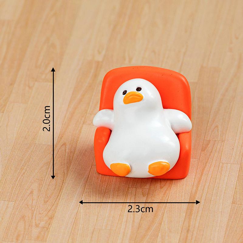 Мультяшная новинка, фигурка утки, милая статуэтка утки, кавайное мини-украшение в виде животного, креативное украшение для дома своими руками, аксессуары, подарки