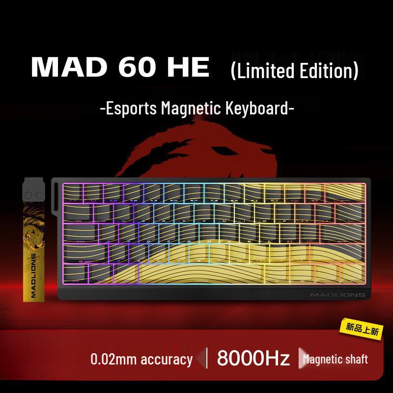 MageGee Gaming Keyboard: 60/68 Magnetic Axis, Hot-Swappable, Low Latency, 61/68 Keys, In Stock