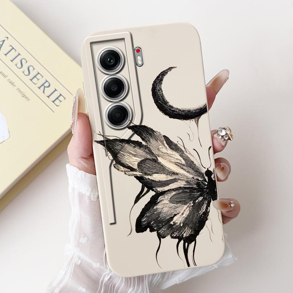 For Tecno Camon 40 Pro 4G Camon40 CM5 CM6 Elegant Butterfly Floral Phone Case For Camon 40 40Pro 4G Soft Silicone Cases Bumpers