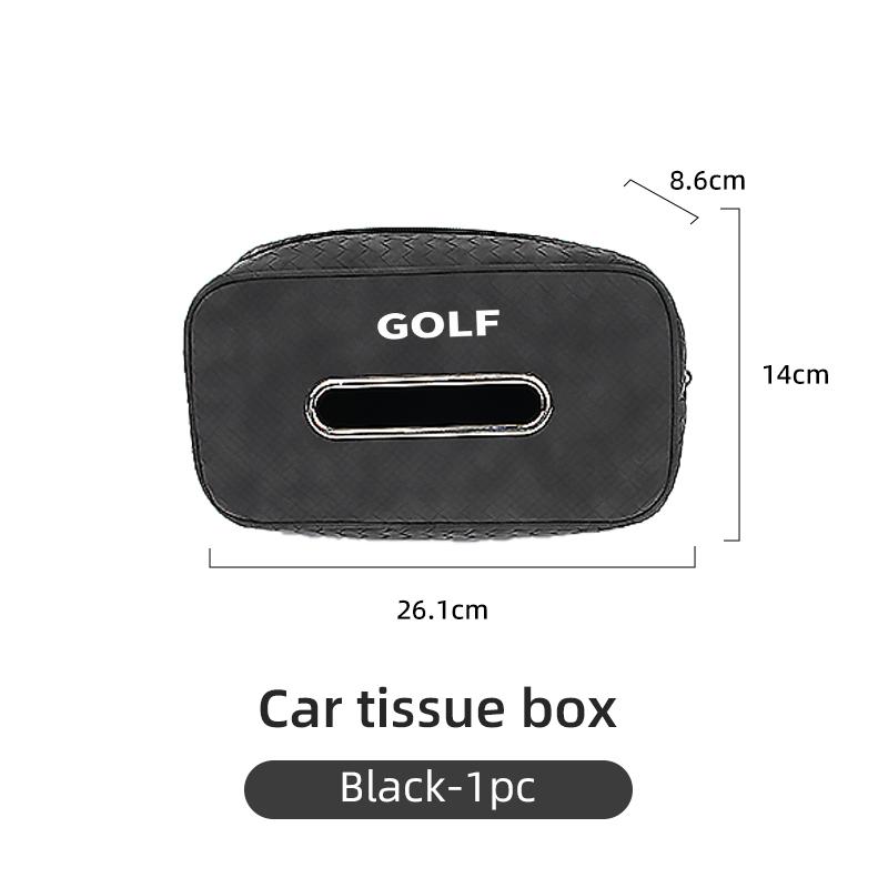 Car In-vehicle Larger size Leather Checkered Tissue Storage Box For VW Golf Polo Passat b6 Jetta Scirocco Sagitar Touareg TouranJD7