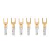 6 Pcs Gold Plated 4mm Banana U Fork Y Spade Plug Speaker Wire Connector Screw Type Solder Free