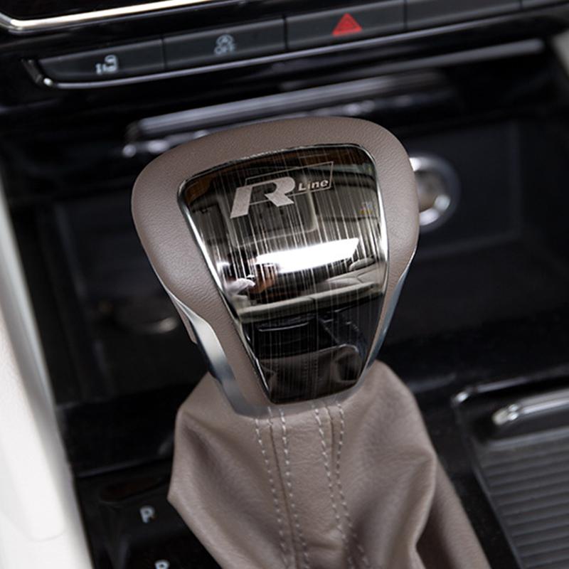 OPQ1 VW 2026 Hot 3D Metal Car Gear Lever Decorative Stickers Gearbox R line Emblem Badge Gear Shift Handle Cover For VW Volkswagen Vi
