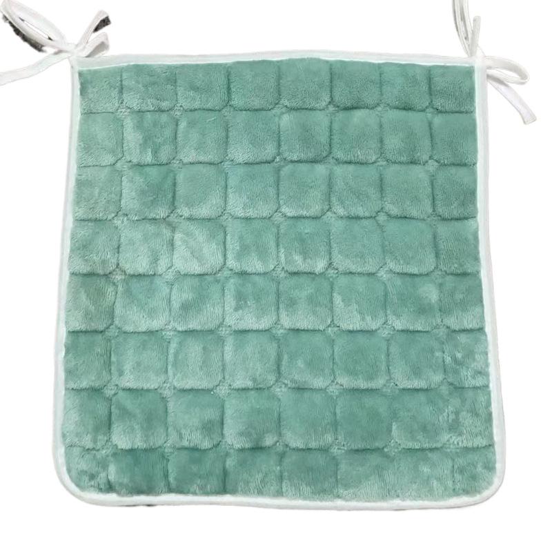 Оформление: Плюшевая подушка на обеденный стул с завязками для осени/зимы