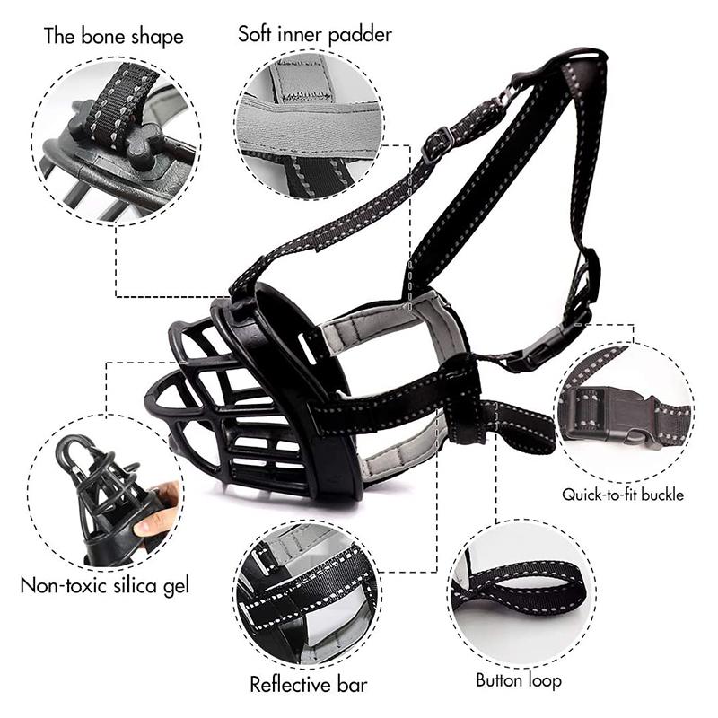 Удобный мягкий силиконовый намордник для собак, дышащие намордники-корзины для маленьких, средних, больших и больших собак, которые не кусаются, лай, жевают