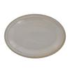 East Dot Oval Red Clay Beige Plate, 21cm, Ceramic,
