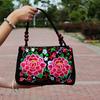 2024 New Fashion Embroidery Women Small Handbags National Floral Embroidered Lady Top-handle Bags Single-layer Beading Falp Carrier