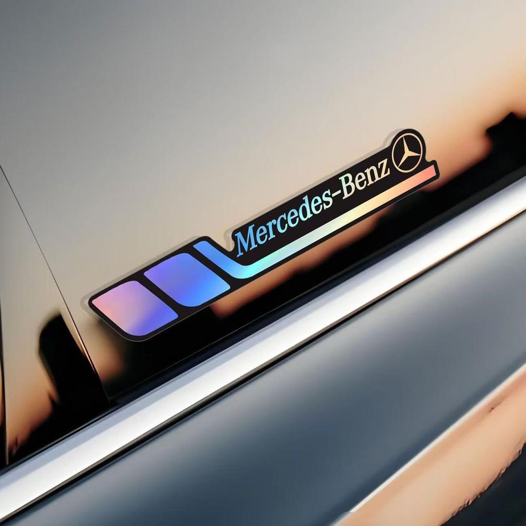 2026 Hot Car Personalized Laser Car Stickers For Mercedes Benz AMG W126 CLA GLB GLS EQA EQB Door Reflective Decorations Scratch Sticker