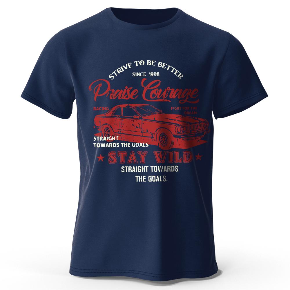 Mens Old Car Printed TShirt 100 Cotton Oversized Vintage Old School Graphic Tees for Men Women Summer Tops