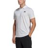 adidas Спортивная теннисная рубашка-поло с логотипом, мужские топы, белые HT7182