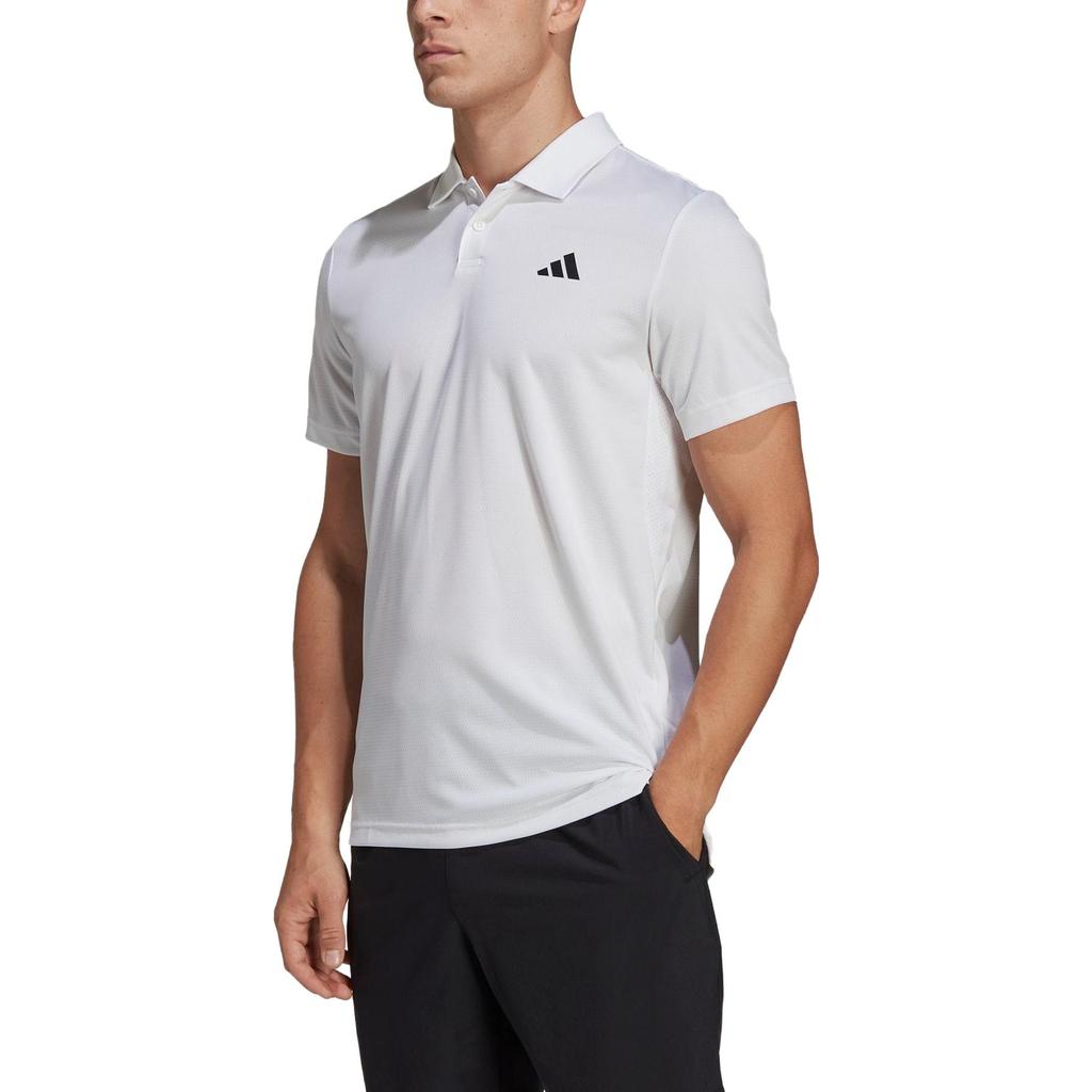 adidas Спортивная теннисная рубашка-поло с логотипом, мужские топы, белые HT7182