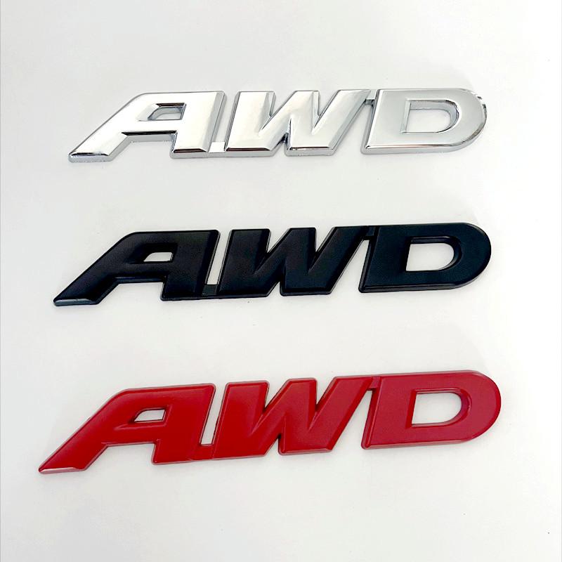 3D Metal Car AWD Front Grill Sticker Tail Emblem Badge Rear Decal Logo for Impreza 4X4 Off Road SUV 4WD