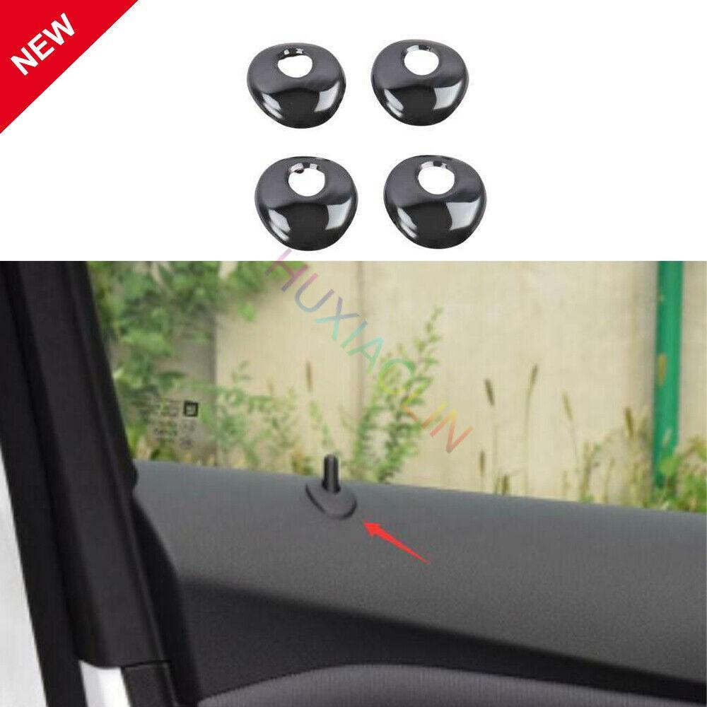 For Chevrolet Cruze 16-19 Black Titanium Inner Door Bolt Lock Down Cover Trim 4x