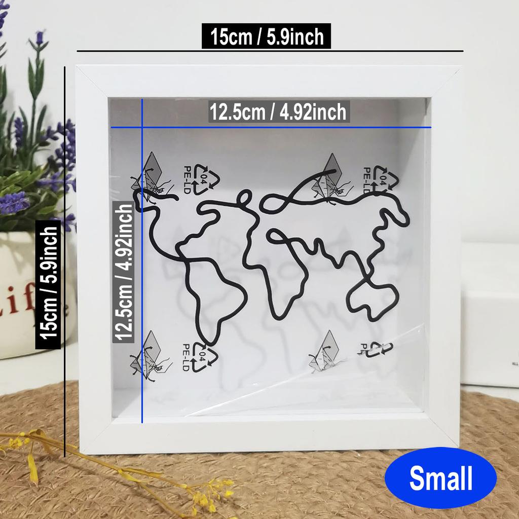 Shadow Box Picture Frame with Top Slot - Display Tickets/Memories, Photo Frame for Travel Keepsakes & Souvenirs Collection
