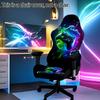 4pcs Set High Elasticity Office and Gaming Chair Cover Set Technology Planet Code Chair Cover Home Office Decoration Washable