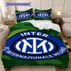 Inter Milan Emblem Stripes Three-piece set (1 * duvet cover + 2 * pillowcase, without core) Soft and comfortable Duvet cover and pillowcase