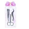 Pinky Leem Custom Private Logo Grip Eyebrow Tweezers Black Pink Thick Metal Stainless Steel Brow Tweezers