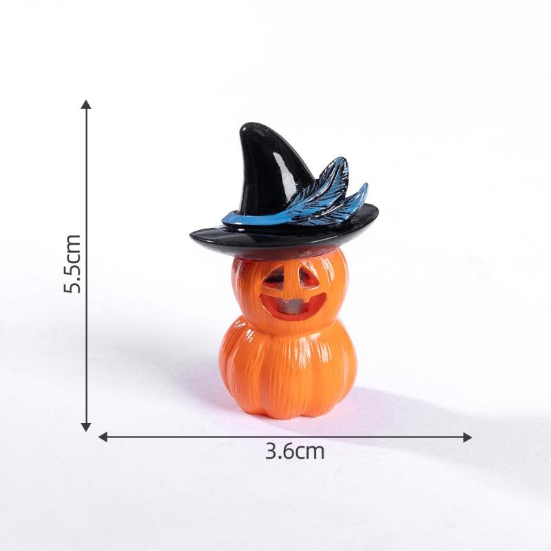 Halloween Glowing Skull Pumpkin Haunted House Micro-landscape Decorative Accessories Mini Ornaments