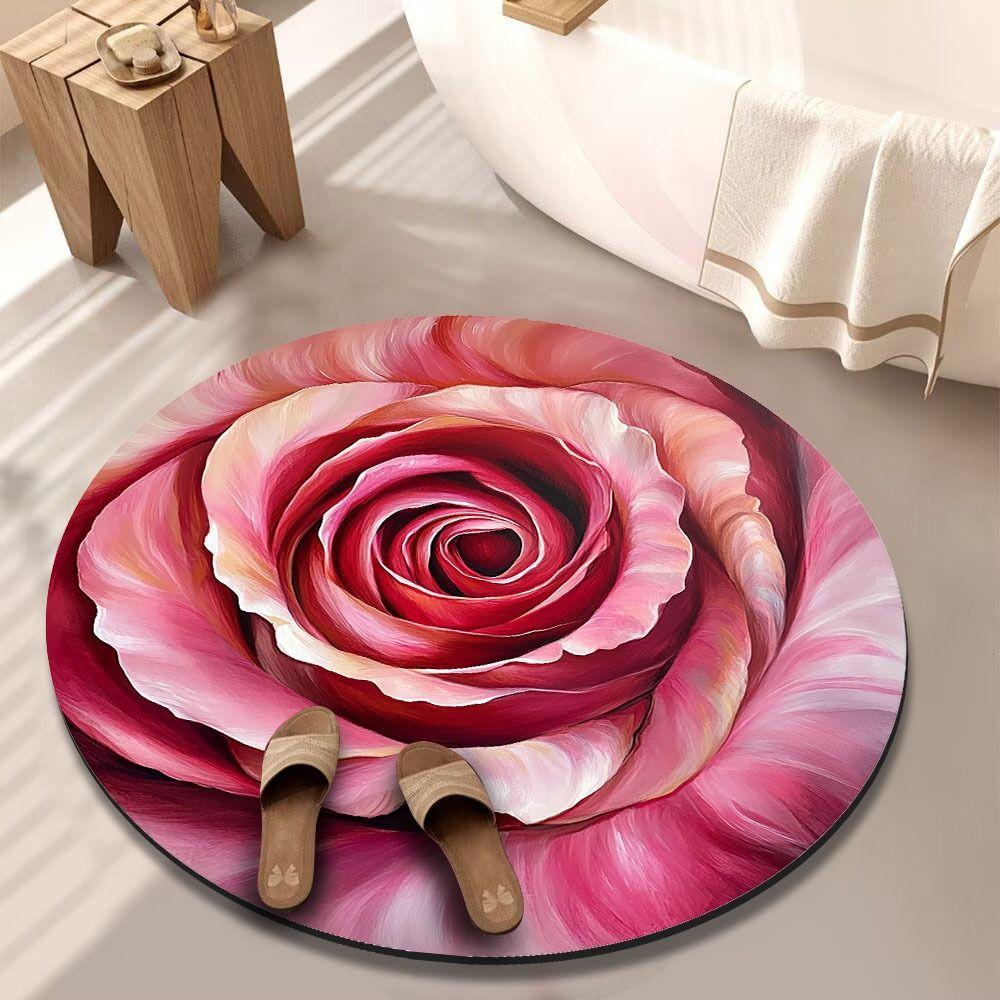 Коврик для пола в форме пиона, мягкий коврик для ванной комнаты, для гостиной, чайного столика, прикроватный