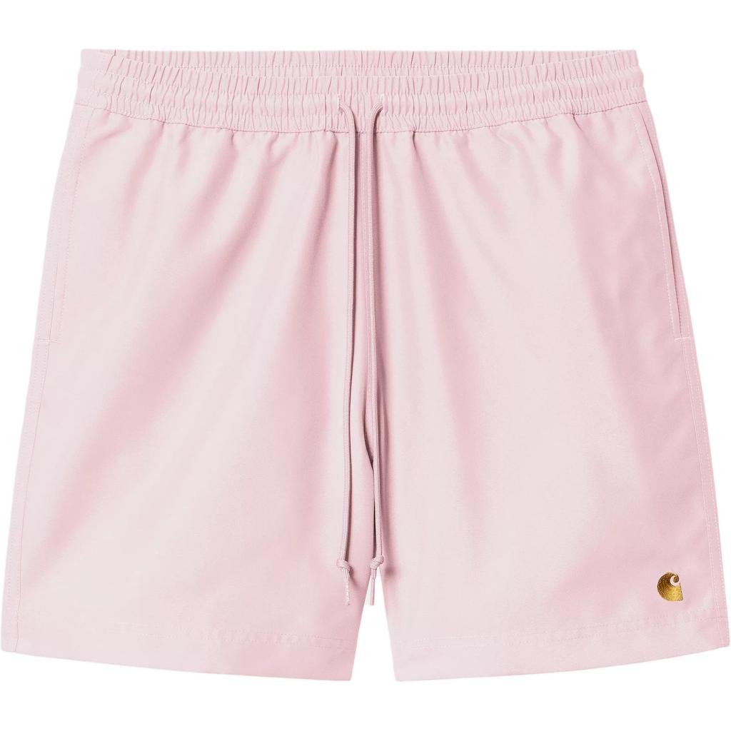 Carhartt WIP SS25 Пляжные шорты с сетчатой подкладкой, карман на боковом шве, вышитый логотип, мужские плавки, розовые, I035062-2VA-XX