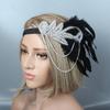 Feather Headband Vintage Style 1920s Flapper Headband Rhinestone Decor Headpiece for Parties Formal Occasions