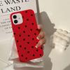 Маленький винно-красный силиконовый чехол-сердечко для телефона IPhone 16 15 14 13 12 11 Pro Max Mini X XS Max XR 7 8 Plus SE2 Мягкое покрытие из ТПУ