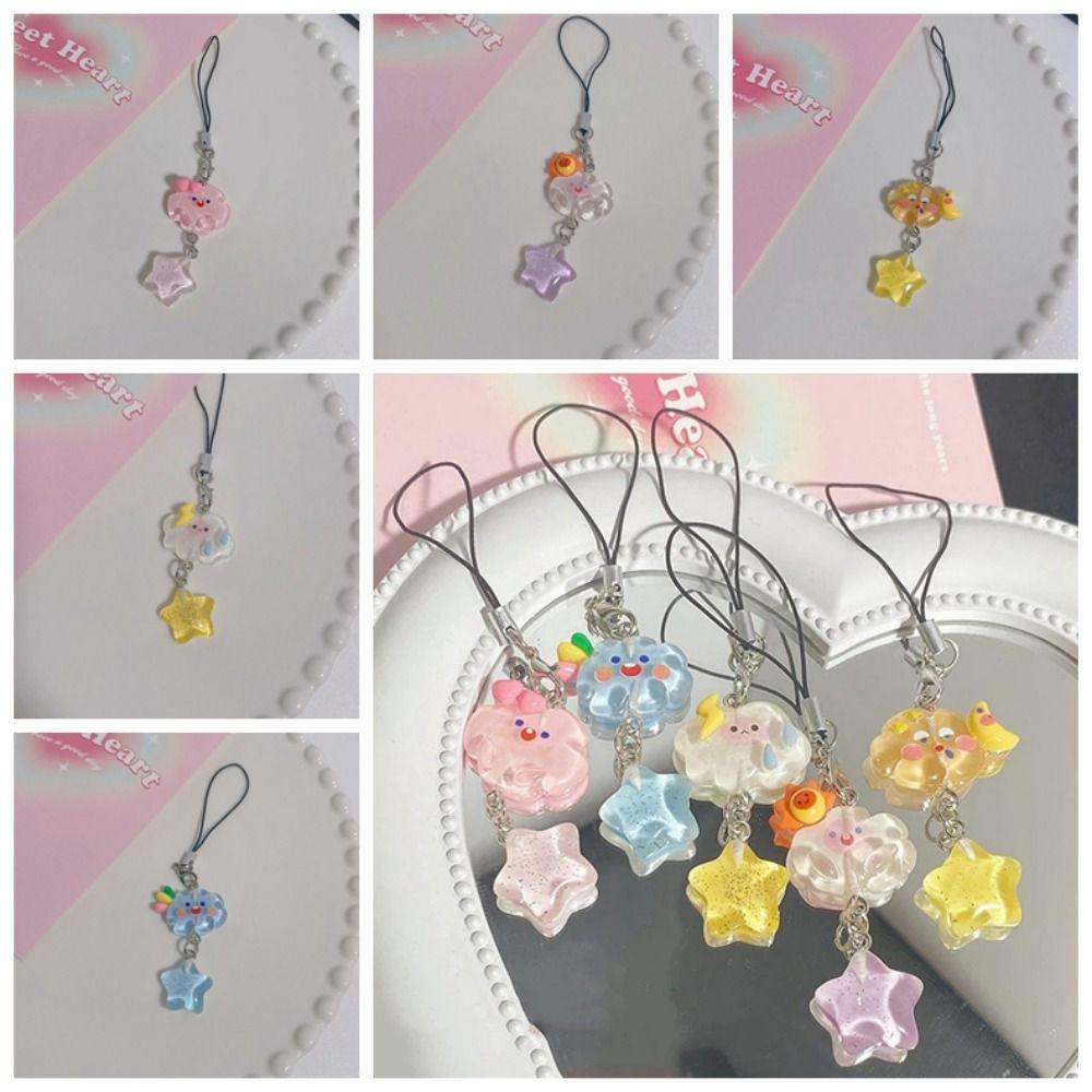 Star Starry Clouds Cell Phone Rope Sweet Girls Candy Color Phone Lanyard Birthday Gift