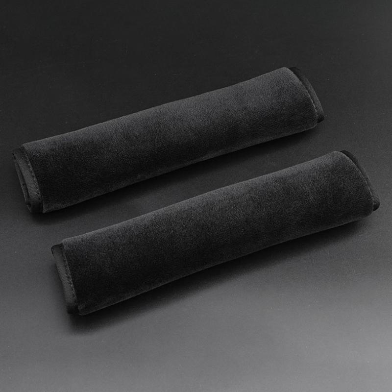 Мягкие плюшевые накладки на ремень безопасности для автомобиля - Удобные, дышащие, всесезонные черные чехлы на сиденья для всех транспортных средств, дышащий материал