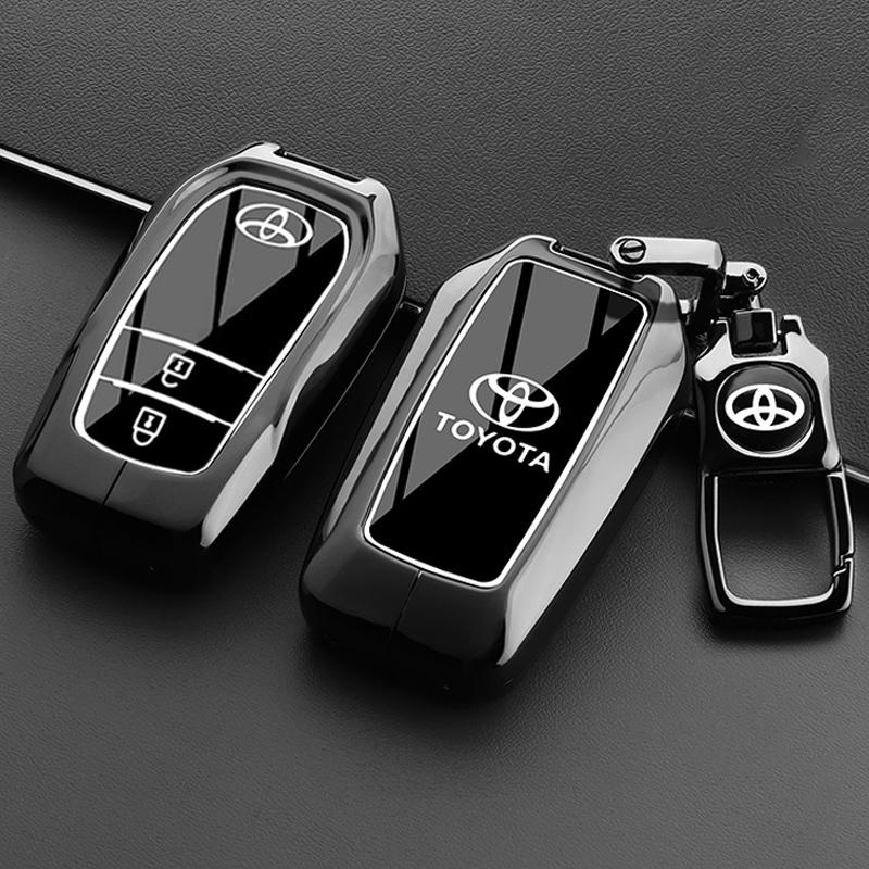 AOU1 Car Key Cover Case for Toyota Prius Camry Corolla C-HR RAV4 Prado Auris Avensis Land Cruiser - Universal Accessory Key Holder Co