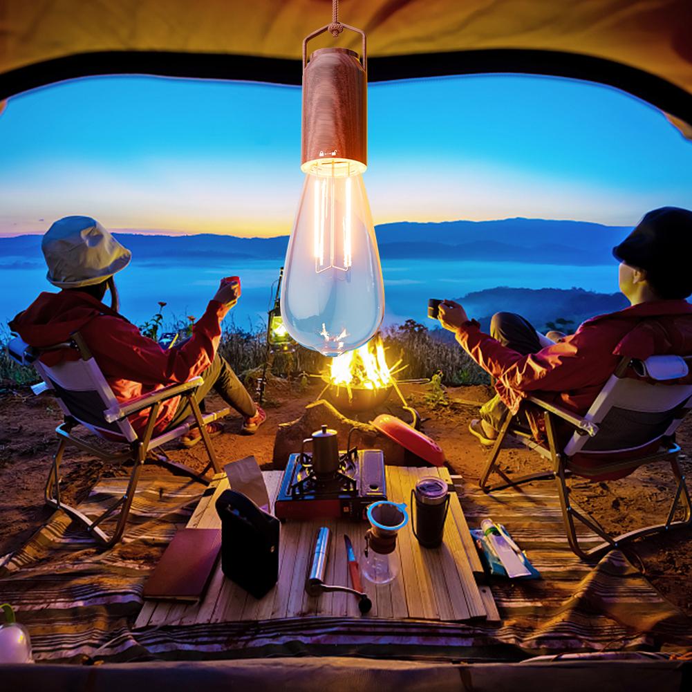 Mini Retro Hanging Lanterns USB Charging Camping Tent Travel Lamp Battery Operated for Hiking Fishing Outage Power Failure