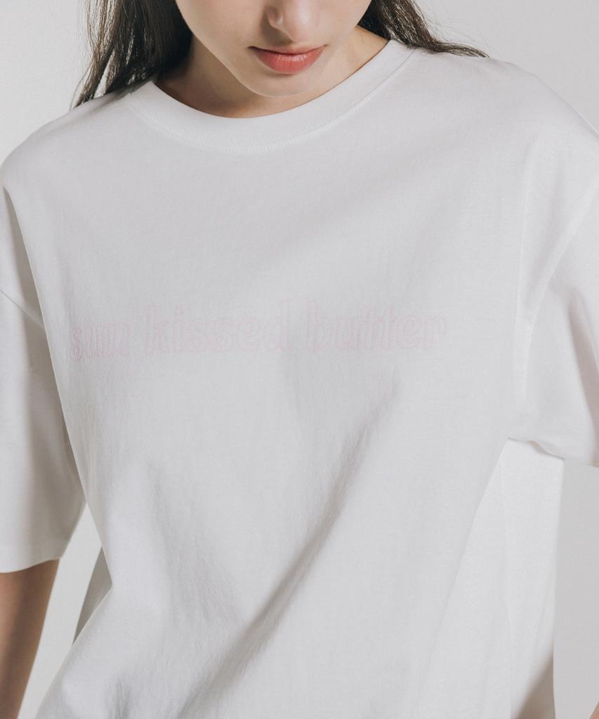 ANDNEEDS Sun Kissed Butter Half Tee (White)