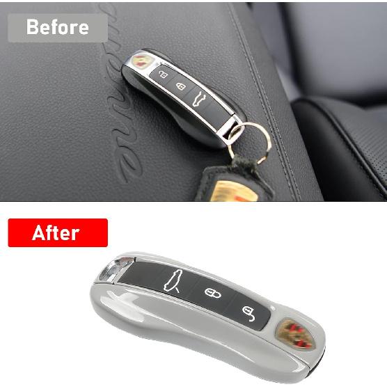 Jaronx Compatible With Porsche Key Fob Cover, Compatible With Cayenne Panamera Key Fob Cover 2018-2024, Compatible With Porsche Carrera Taycan -2024