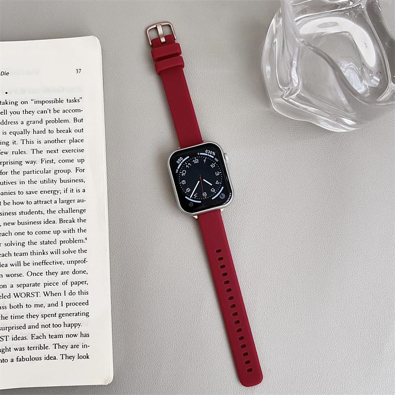 Силиконовый ремешок для Apple Watch band 46 мм 44 мм 41 мм 45 мм 40 мм 49 мм 42 мм 38 мм спортивный браслет correa iwatch Series Ultra 10 9 8 7 se3 6 5 4 3