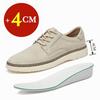 Classic Genuine Leather Casual Shoes Sneakers Man Elevator Shoes Height Increase Shoes for Men Insoles 4CM Sports Leisure Taller