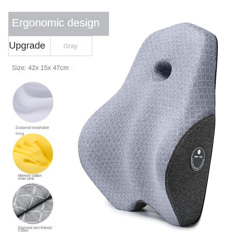 Подушка для поясницы для офисного кресла и автомобильного сиденья. Идеально сбалансированная подушка для поясницы из пены с эффектом памяти. Многоцелевая подушка для спины.