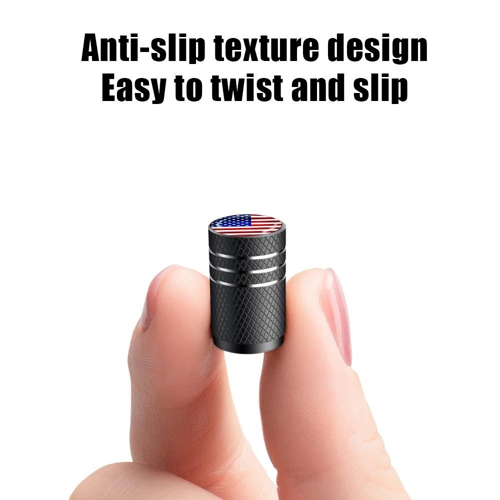 4 шт. Эпоксидная эмблема Американский флаг колпачок на ниппель для воздуха колпачок клапана с тремя прорезями из алюминиевого сплава для автомобильной шины