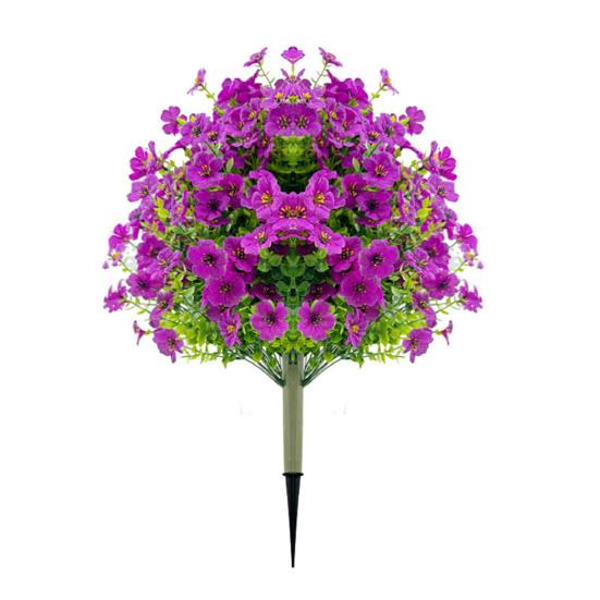 Искусственное самшитовое топиарное шарообразное дерево с опорой в землю, устойчивое к ультрафиолетовому излучению, устойчивое к погодным условиям, искусственная зелень, фиолетовые кустарники, садовые искусственные растения из самшита, кусты