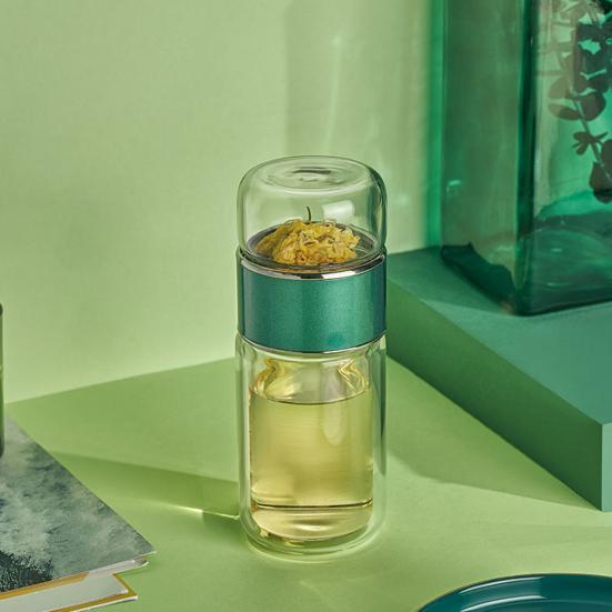 Стеклянная бутылка для заваривания чая, герметичная заварка для чая с сетчатым фильтром, защита от ожогов, 3 в 1, бутылка для заваривания листового чая для любителей чая, подарок