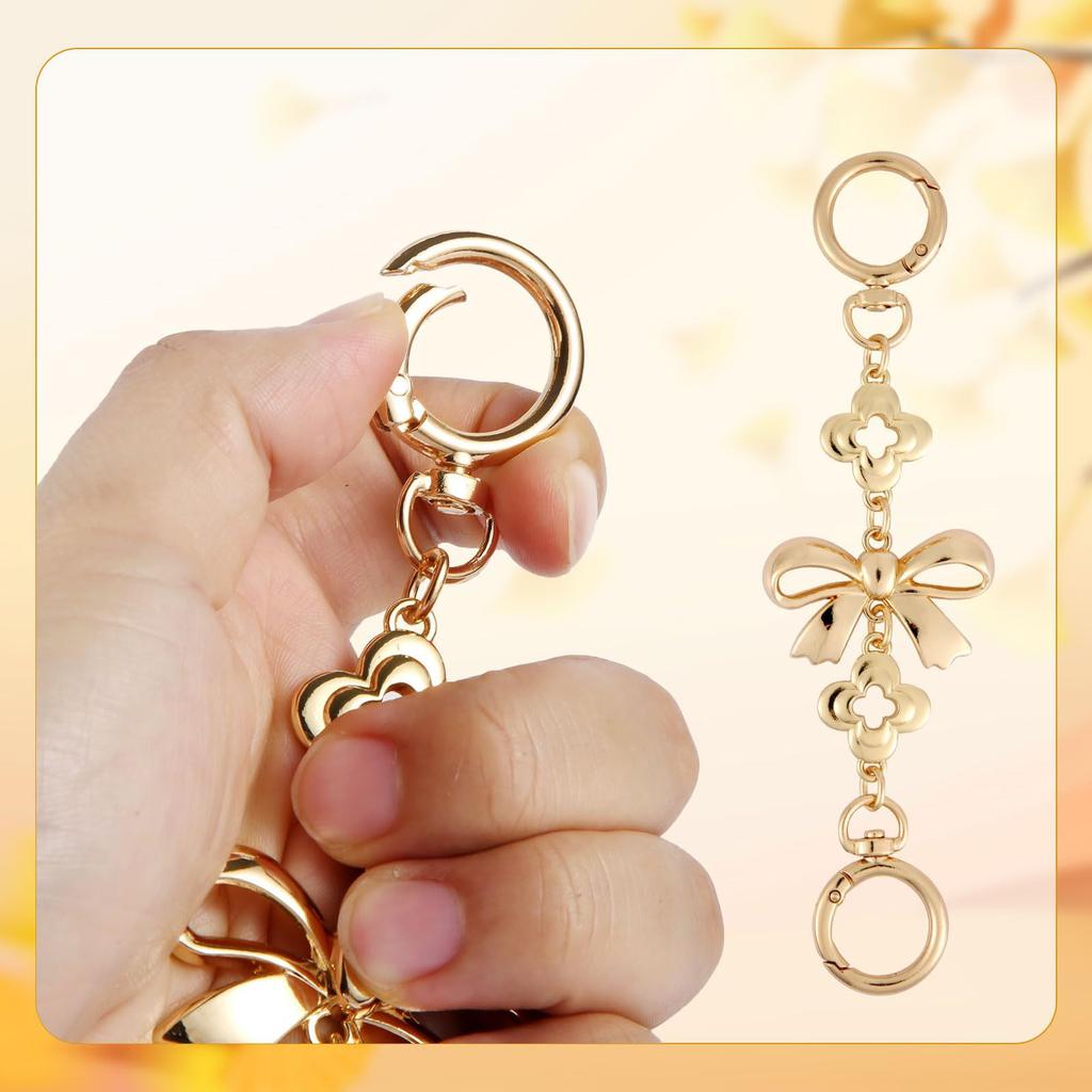 Аксессуары Новая цепочка для сумочки Интернет-знаменитость металлическая пряжка Креативная удлинительная цепочка Аксессуары для сумок Милый бант