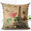 European Building Cushion Cover Cotton Linen Pillow Case American Painting Sofa Decorative Pillowcase Home Accessories Cover
